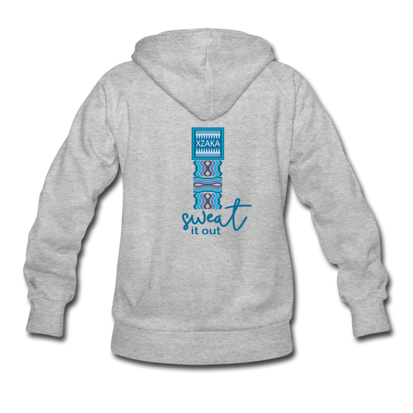 XZAKA Women "Workout" Motivational Hoodie - W1426 - heather gray