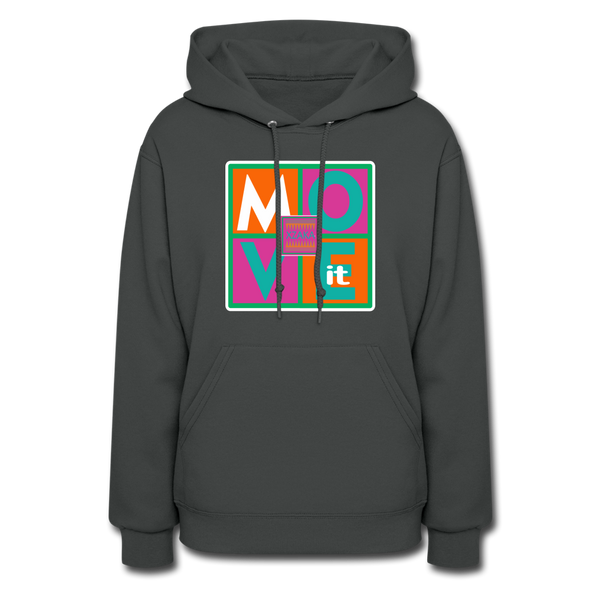 XZAKA Women "Move It" Motivational Hoodie - W1435 - asphalt