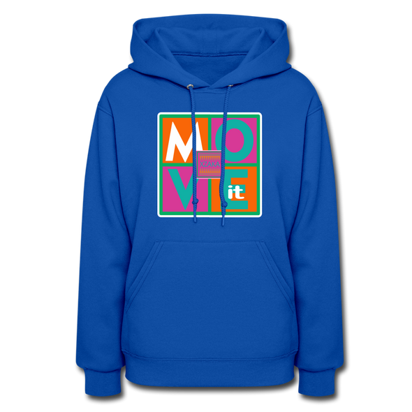 XZAKA Women "Move It" Motivational Hoodie - W1435 - royal blue