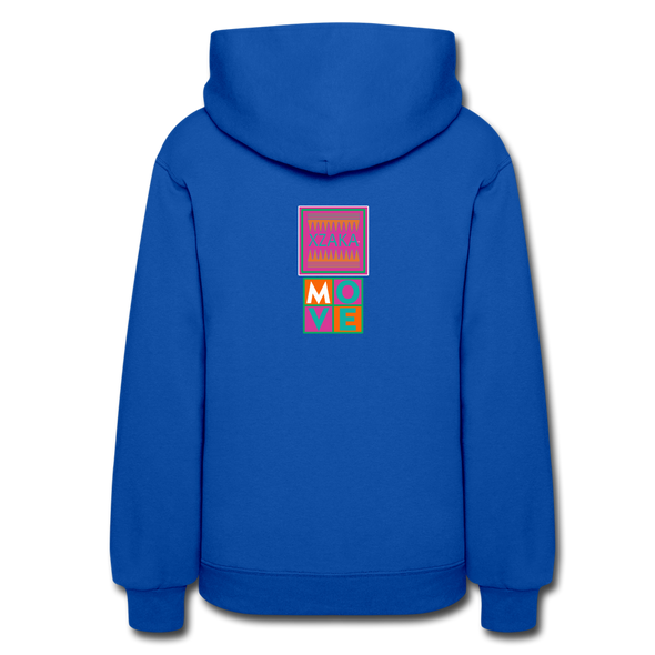 XZAKA Women "Move It" Motivational Hoodie - W1435 - royal blue