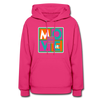 XZAKA Women "Move It" Motivational Hoodie - W1435 - fuchsia