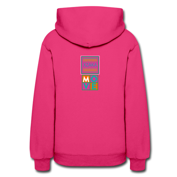 XZAKA Women "Move It" Motivational Hoodie - W1435 - fuchsia