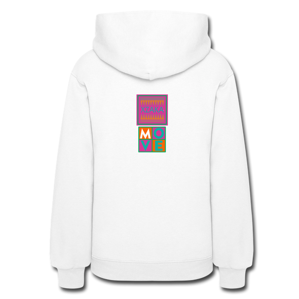 XZAKA Women "Move It" Motivational Hoodie - W1432 - white