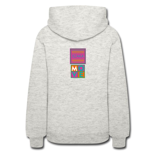 XZAKA Women "Move It" Motivational Hoodie - W1432 - heather oatmeal