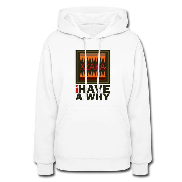 XZAKA Women "i Have a Why" Motivational Hoodie - W1437 - white