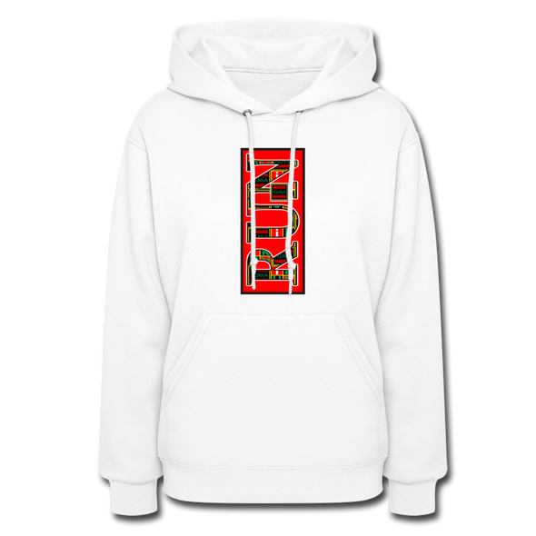 XZAKA Women "Run" Motivational Hoodie - W1438 - white