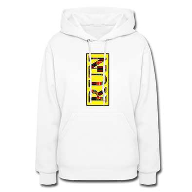 XZAKA Women "Run" Motivational Hoodie - W1439 - white