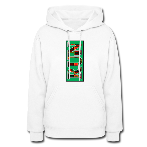 XZAKA Women "Run" Motivational Hoodie - W1440 - white