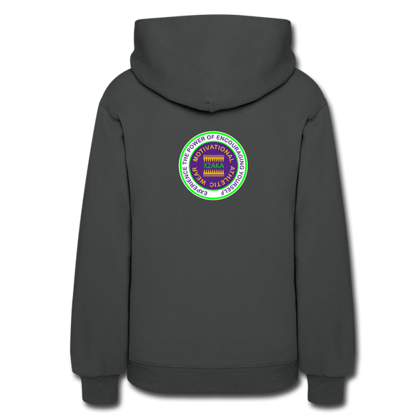 XZAKA Women "Never Give Up" Motivational Hoodie - W1442 - asphalt