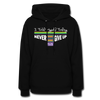 XZAKA Women "Never Give Up" Motivational Hoodie - W1442 - black