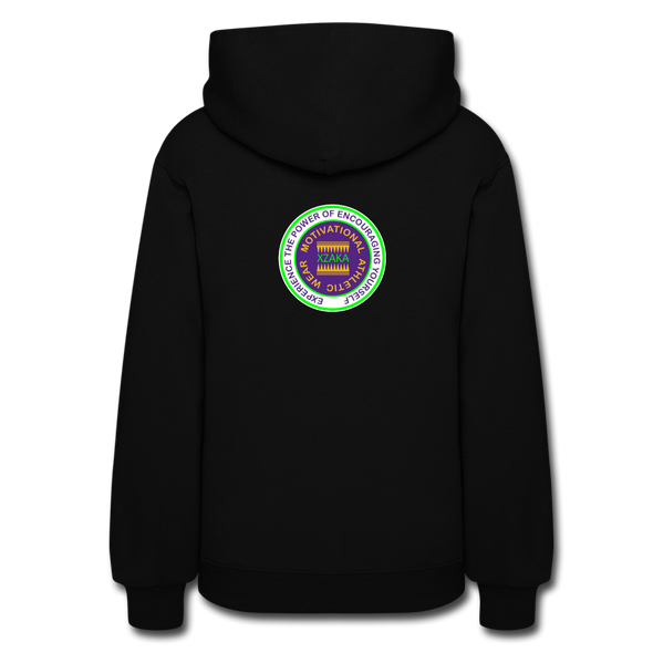 XZAKA Women "Never Give Up" Motivational Hoodie - W1442 - black