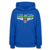 XZAKA Women "Never Give Up" Motivational Hoodie - W1442 - royal blue