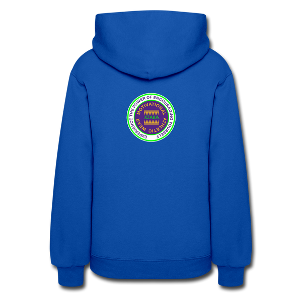 XZAKA Women "Never Give Up" Motivational Hoodie - W1442 - royal blue