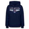 XZAKA Women "Stay Strong" Motivational Hoodie - W1448 - navy