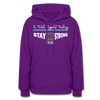 XZAKA Women "Stay Strong" Motivational Hoodie - W1448 - purple