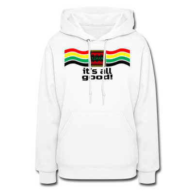 XZAKA Women "It's All Good" Motivational Hoodie - W1449 - white