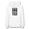 XZAKA Women "Good Vibes" Motivational Hoodie - W1452 - white