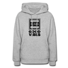 XZAKA Women "Good Vibes" Motivational Hoodie - W1452 - heather gray