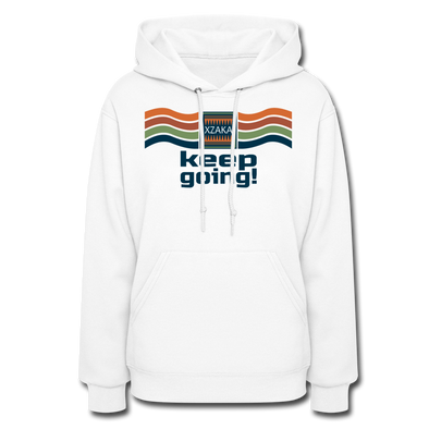 XZAKA Women "Keep Going" Motivational Hoodie - W1450 - white