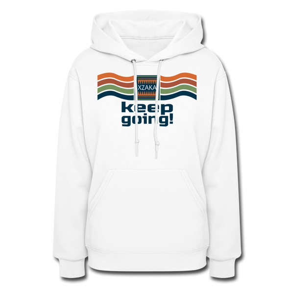 XZAKA Women "Keep Going" Motivational Hoodie - W1450 - white