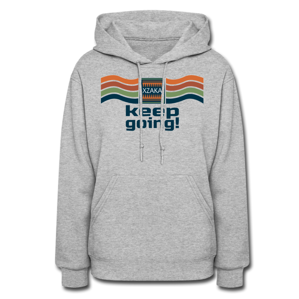 XZAKA Women "Keep Going" Motivational Hoodie - W1450 - heather gray