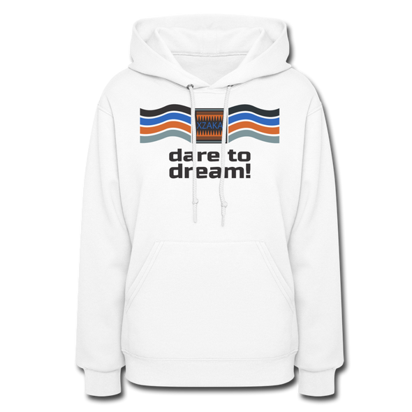 XZAKA Women "Dare To Dream" Motivational Hoodie - W1451 - white