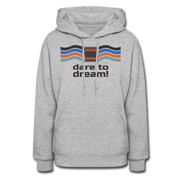 XZAKA Women "Dare To Dream" Motivational Hoodie - W1451 - heather gray