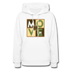 XZAKA Women "Move It" Motivational Hoodie - W1453 - white