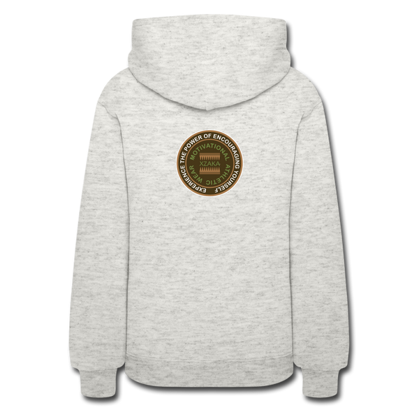 XZAKA Women "Move It" Motivational Hoodie - W1453 - heather oatmeal