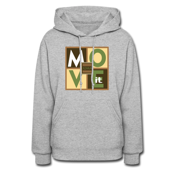 XZAKA Women "Move It" Motivational Hoodie - W1453 - heather gray