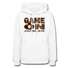 XZAKA Women "Game On" Motivational Hoodie - W1454 - white