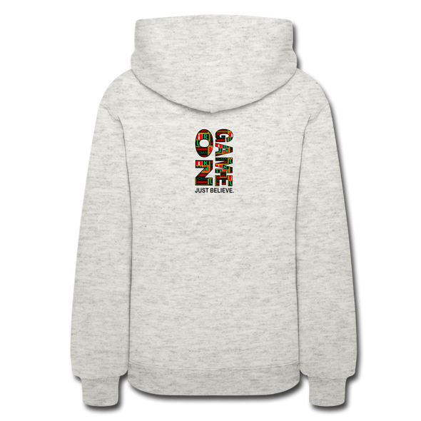 XZAKA Women "Game On" Motivational Hoodie - W1454 - heather oatmeal