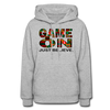 XZAKA Women "Game On" Motivational Hoodie - W1454 - heather gray