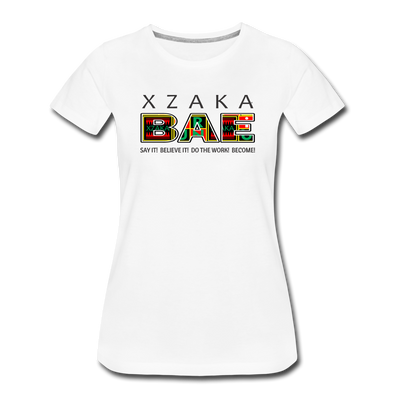 XZAKA - Women "BAE" Motivational T-Shirt - W2278 - white