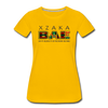 XZAKA - Women "BAE" Motivational T-Shirt - W2278 - sun yellow