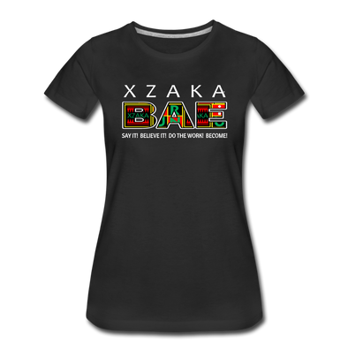 XZAKA - Women "BAE" Motivational T-Shirt - W2278-2 - black