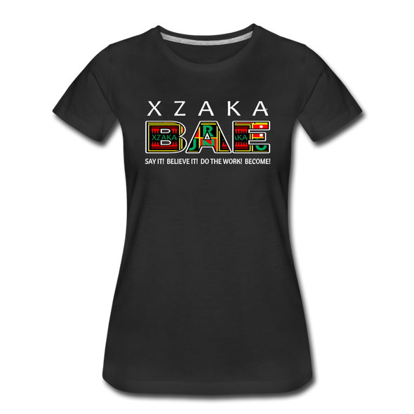 XZAKA - Women "BAE" Motivational T-Shirt - W2278-2 - black