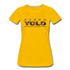 XZAKA - Women "YOLO" Motivational T-Shirt - W2279 - sun yellow