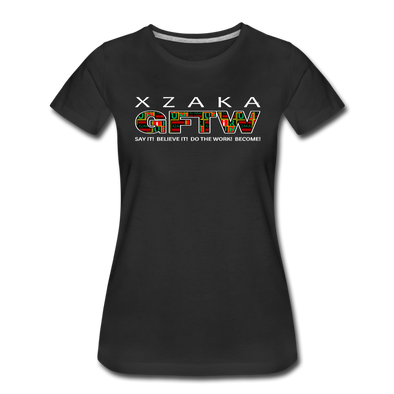 XZAKA - Women "GFTW" Motivational T-Shirt - W2280-2 - black