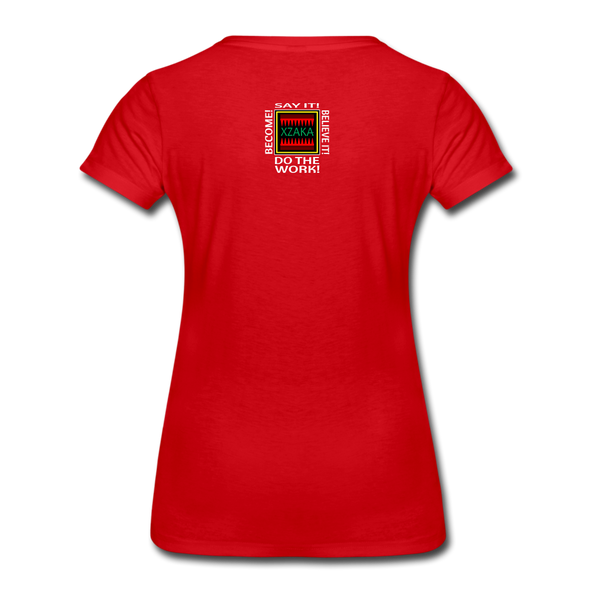 XZAKA - Women "GFTW" Motivational T-Shirt - W2280-2 - red