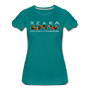 XZAKA - Women "GFTW" Motivational T-Shirt - W2280-2 - teal