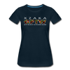 XZAKA - Women "GFTW" Motivational T-Shirt - W2280-2 - deep navy