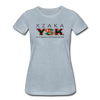 XZAKA - Women "YSK" Motivational T-Shirt - W2277 - heather ice blue