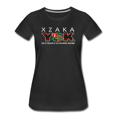 XZAKA - Women "YSK" Motivational T-Shirt - W2277-2 - black