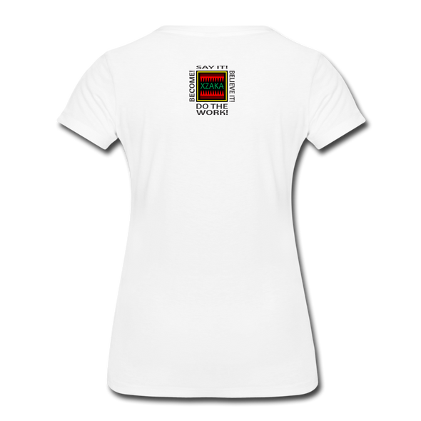 XZAKA - Women "GFTW" Motivational T-Shirt - W2279-2 - white