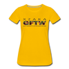 XZAKA - Women "GFTW" Motivational T-Shirt - W2279-2 - sun yellow