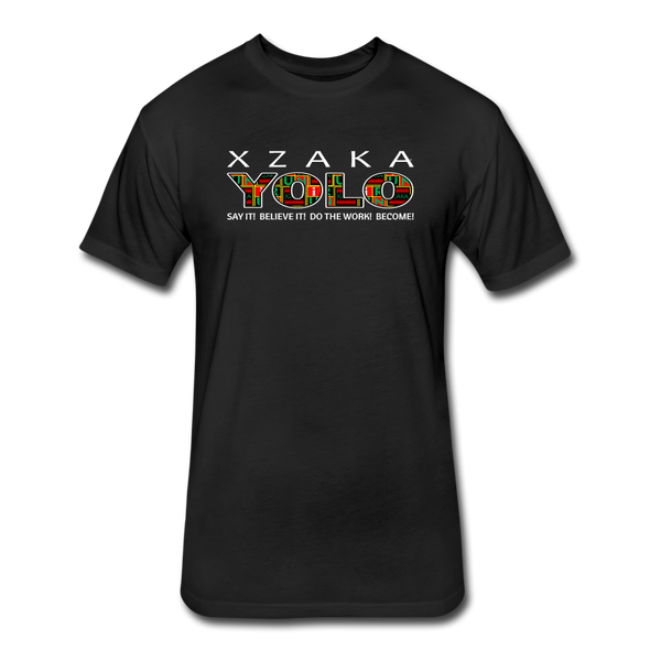 XZAKA - Men "YOLO" Motivational T-Shirt - W2269-2 - black