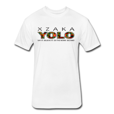 XZAKA - Men "YOLO" Motivational T-Shirt - W2269 - white