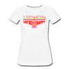 XZAKA - Women "Just Be Happy" Motivational T-Shirt - W2281 - white