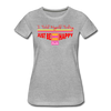 XZAKA - Women "Just Be Happy" Motivational T-Shirt - W2281 - heather gray